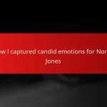 How I captured candid emotions for Norah Jones