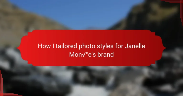How I tailored photo styles for Janelle Monáe’s brand