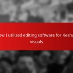 How I utilized editing software for Kesha’s visuals
