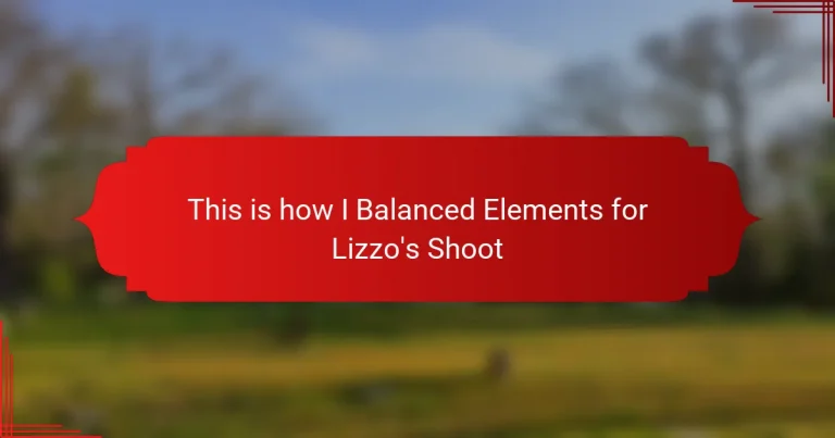 This is how I Balanced Elements for Lizzo’s Shoot
