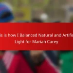 This is how I Balanced Natural and Artificial Light for Mariah Carey