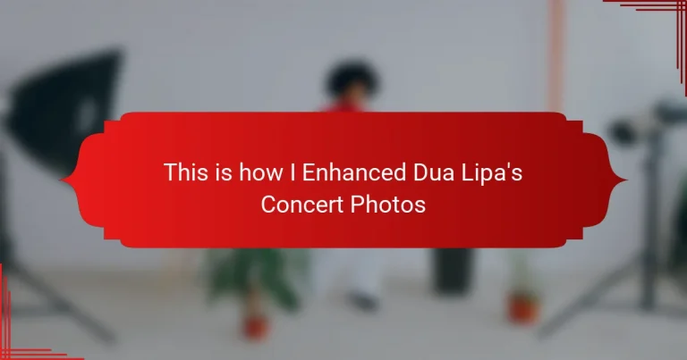 This is how I Enhanced Dua Lipa’s Concert Photos