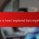 This is how I explored Sia’s mystery