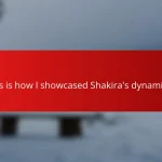 This is how I showcased Shakira’s dynamism